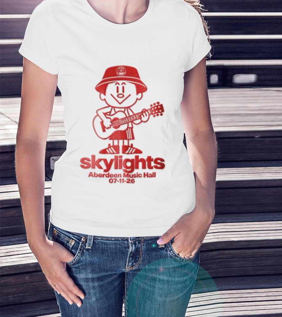 Skylights Aberdeen Music Hall 07/11/23 Boy Playing Guitar T-Shirt