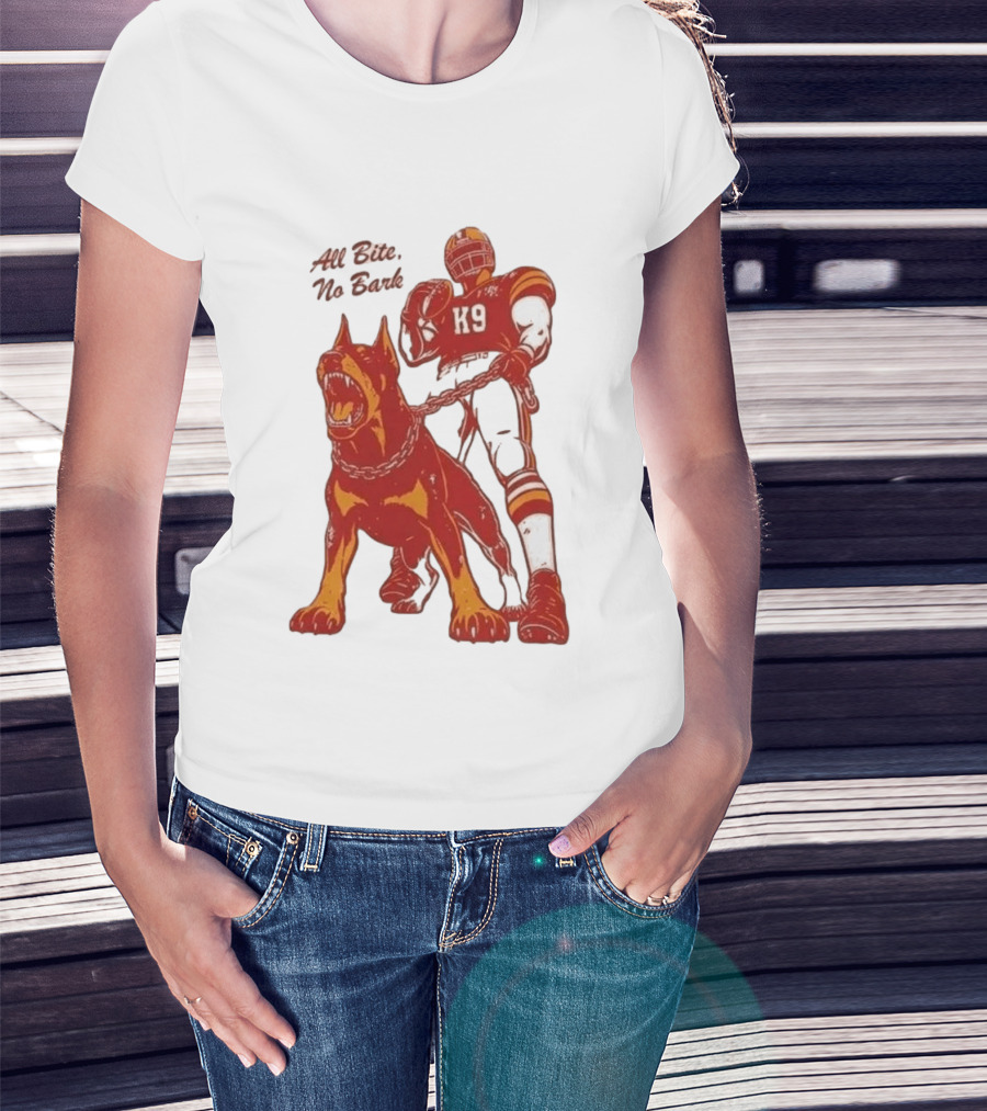 Kenneth Walker III K9 All Bite No Bark Football Player And Dog T-Shirt