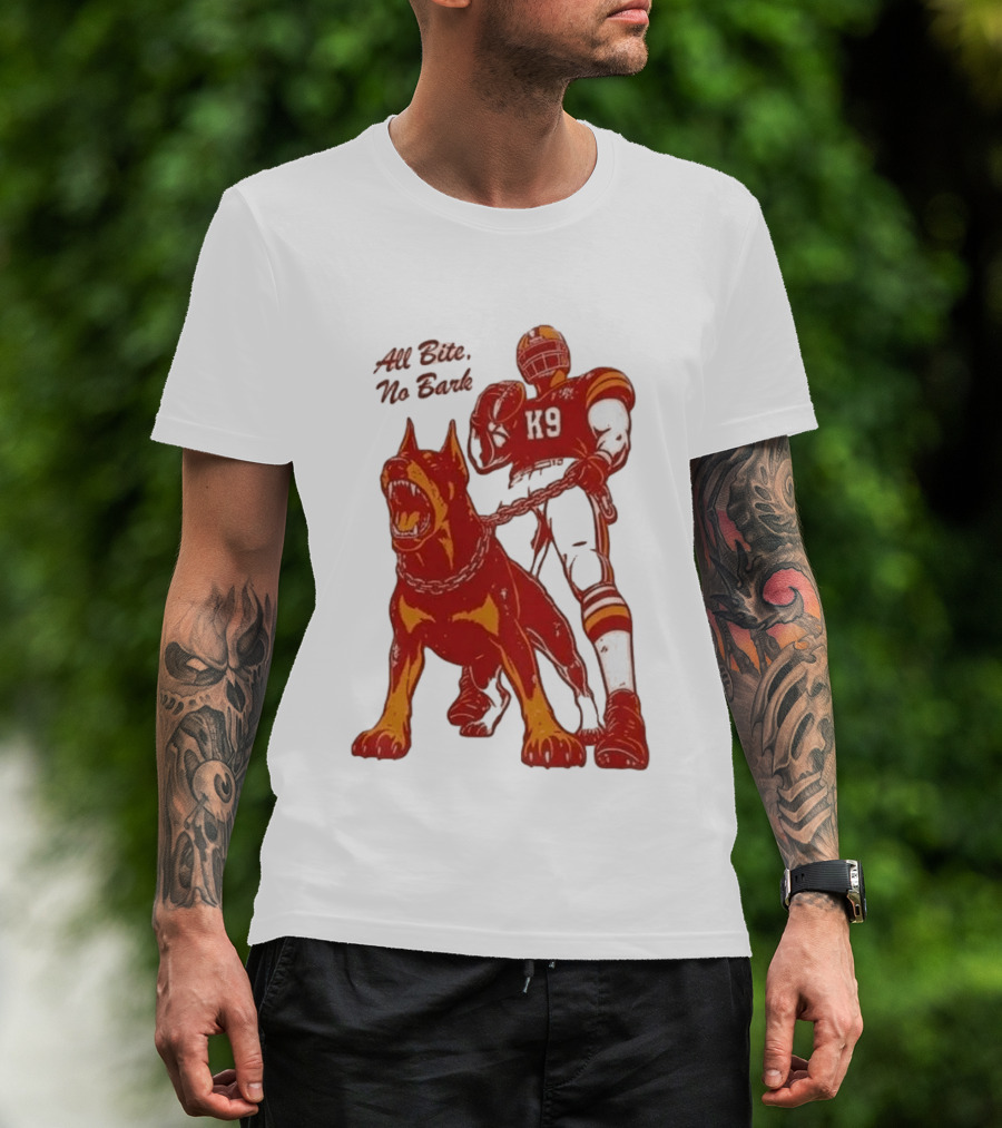 Kenneth Walker III K9 All Bite No Bark Football Player And Dog T-Shirt