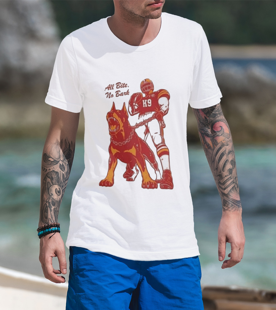 Kenneth Walker III K9 All Bite No Bark Football Player And Dog T-Shirt