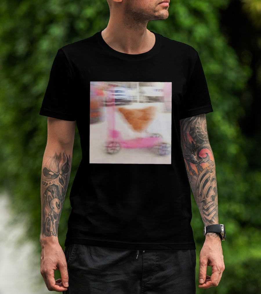 Chicken Riding Pink Scooter T-Shirt