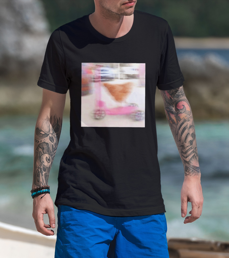 Chicken Riding Pink Scooter T-Shirt