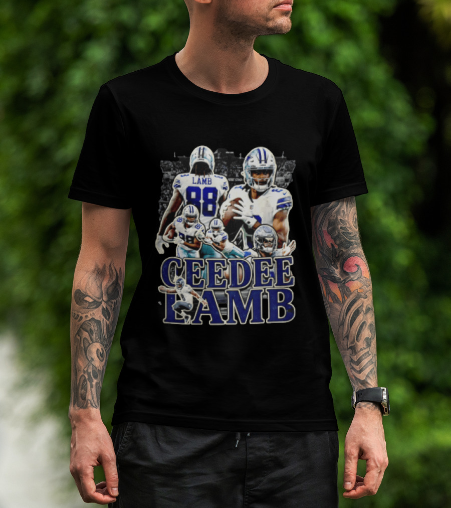 Dallas Cowboys Ceedee Lamb 88 NFL Football Multiple Action Poses T-Shirt
