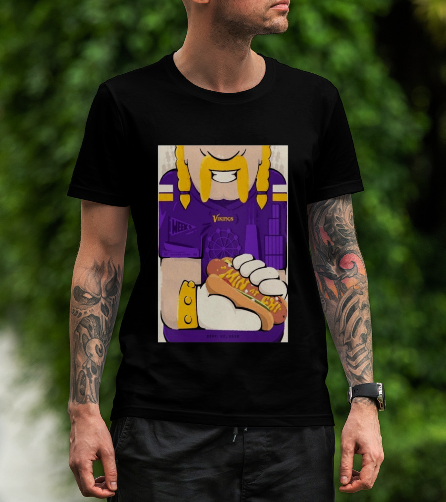 Minnesota Vikings Vs Chicago Bears September 20 2026 Soldier Field Chicago Illinois NFL Week 3 Event T-Shirt