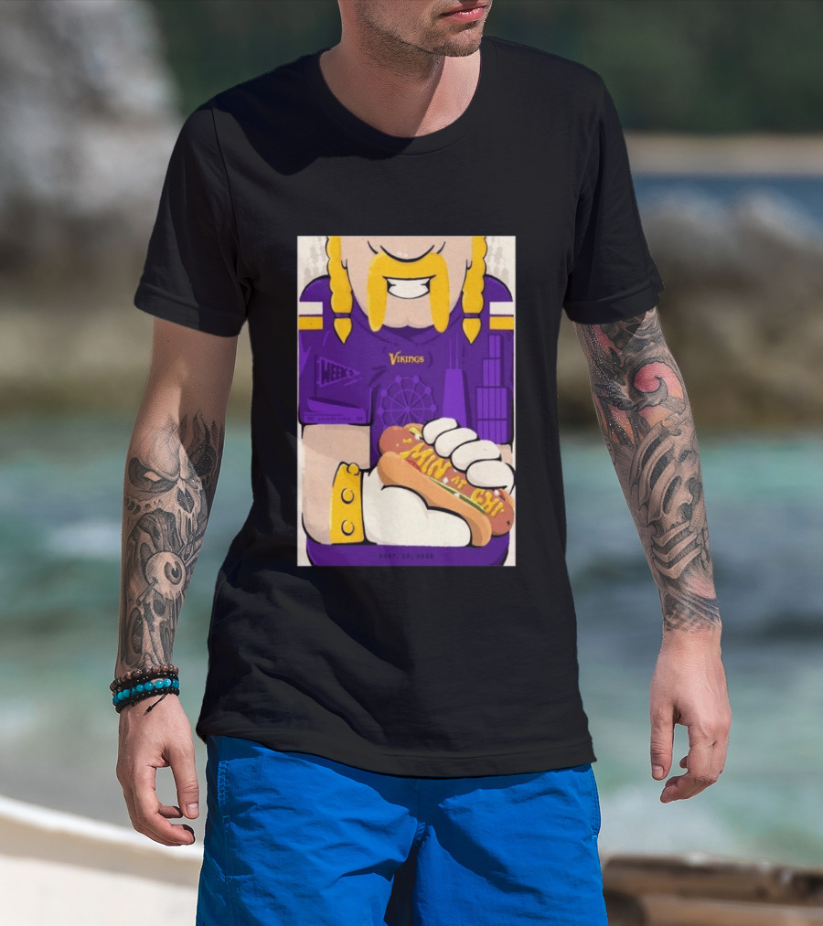 Minnesota Vikings Vs Chicago Bears September 20 2026 Soldier Field Chicago Illinois NFL Week 3 Event T-Shirt