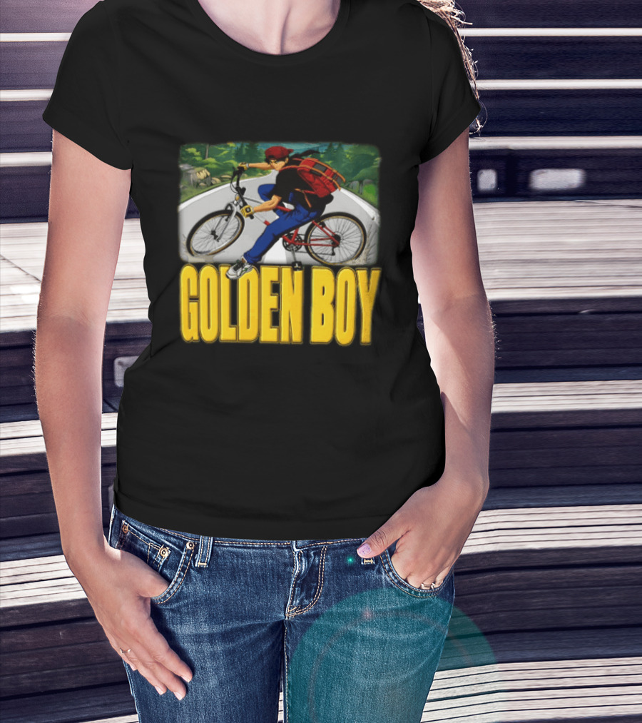 Golden Boy Kintaro Oe 1995 2025 Anime Boy Riding Bicycle Backpack T-Shirt