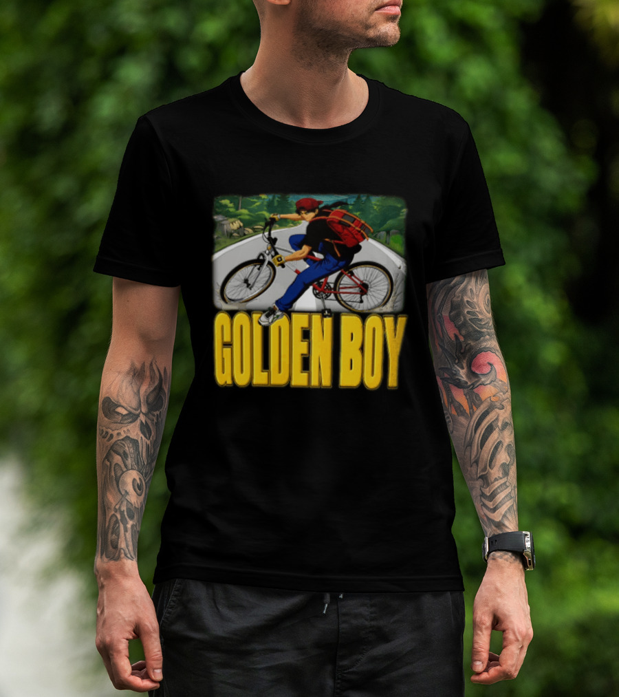 Golden Boy Kintaro Oe 1995 2025 Anime Boy Riding Bicycle Backpack T-Shirt
