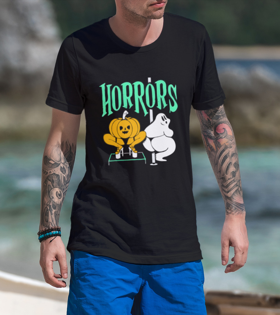 Horrors Halloween Meme Creepy Pumpkin Toilet Humor T-Shirt