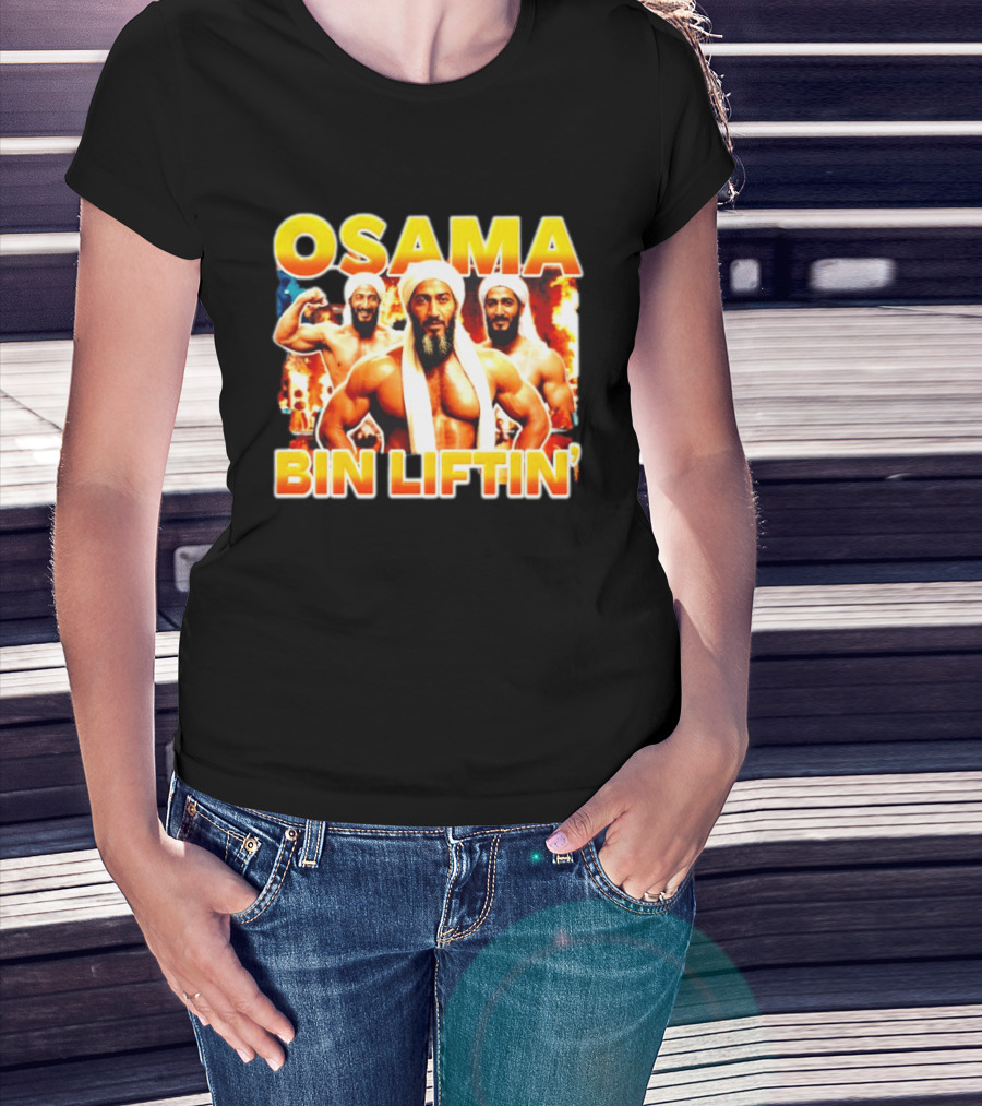 Osama Bin Liftin' Muscular Trio With Turbans And Explosive T-Shirt
