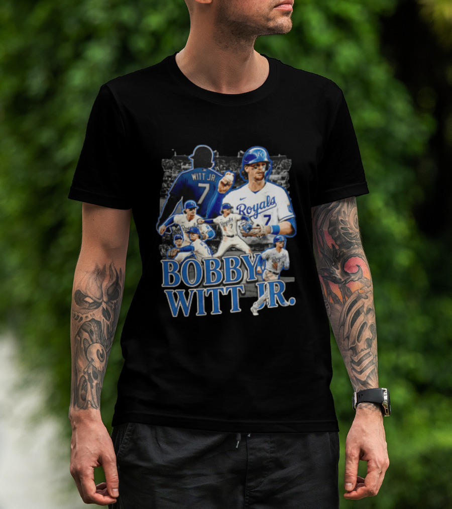 Kansas City Royals Bobby Witt Jr Multiple Poses Collage T-Shirt
