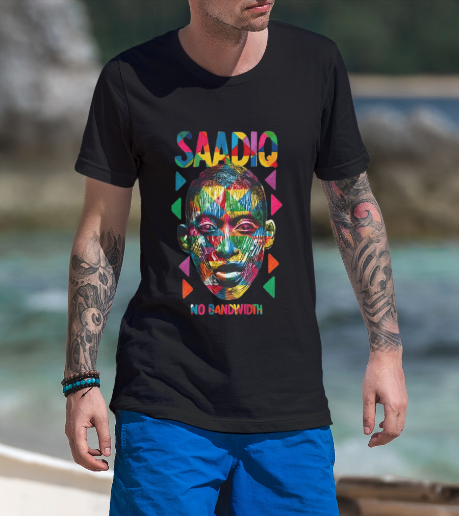 SAADIQ Colorful Geometric Face No Sandwich T-Shirt