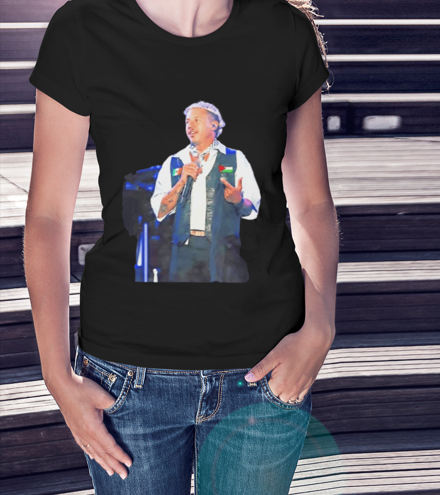 Macklemore Live Performance Vest With Flag Patches T-Shirt