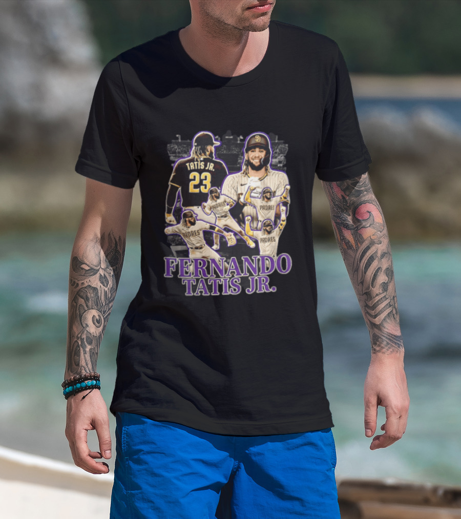 Fernando Tatis Jr San Diego Padres Baseball Player Multiple Images T-Shirt