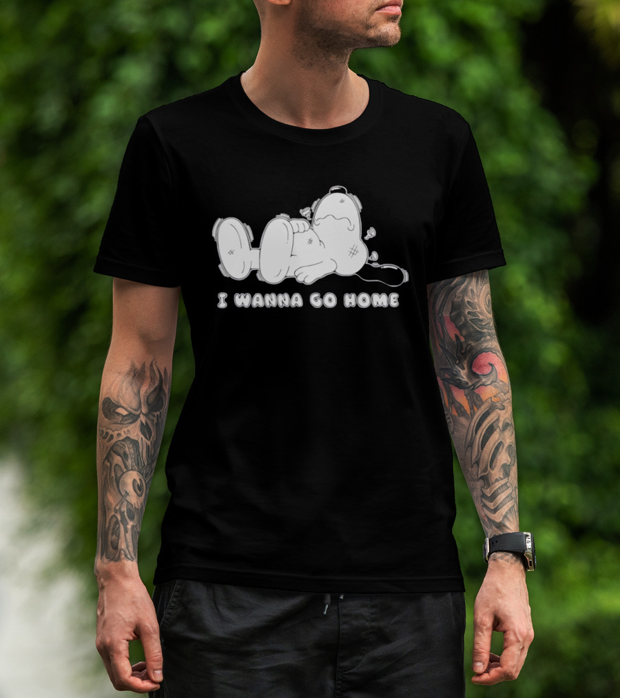 Peanuts Snoopy I Wanna Go Home Charlie Brown T-Shirt