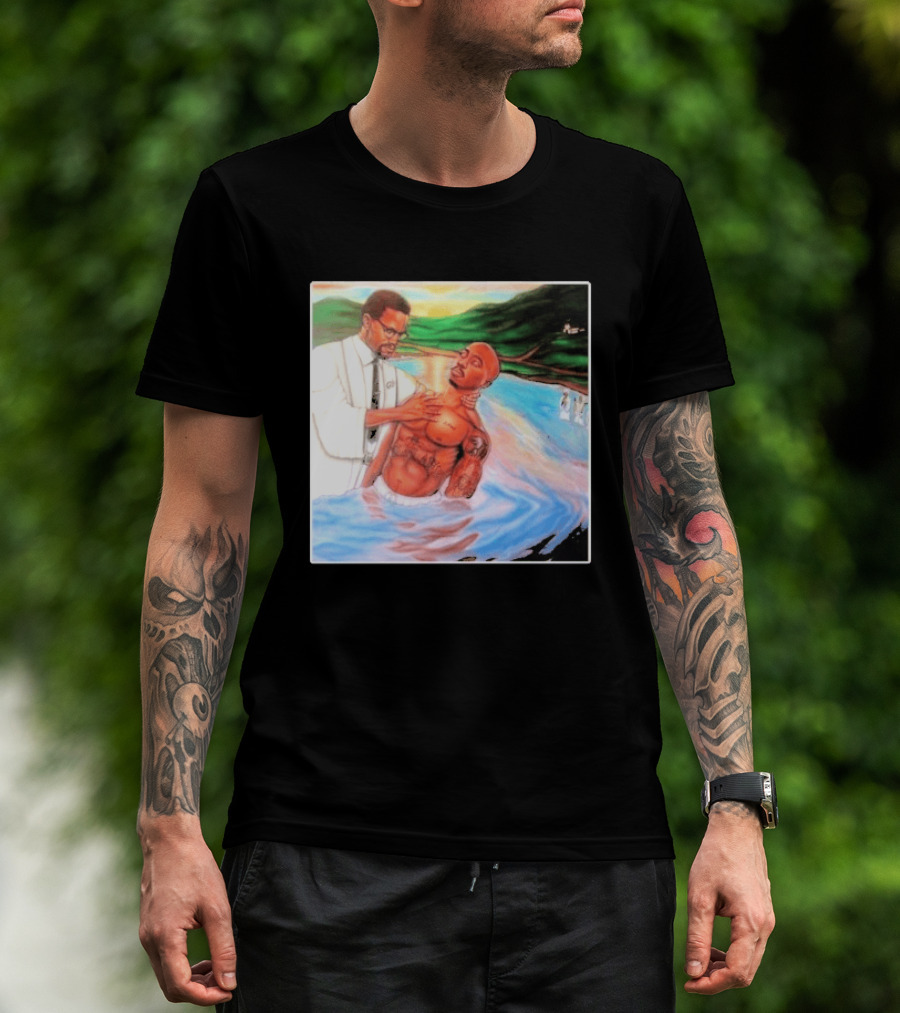 Tupac Shakur Baptism Imagery With Spiritual Symbolism T-Shirt