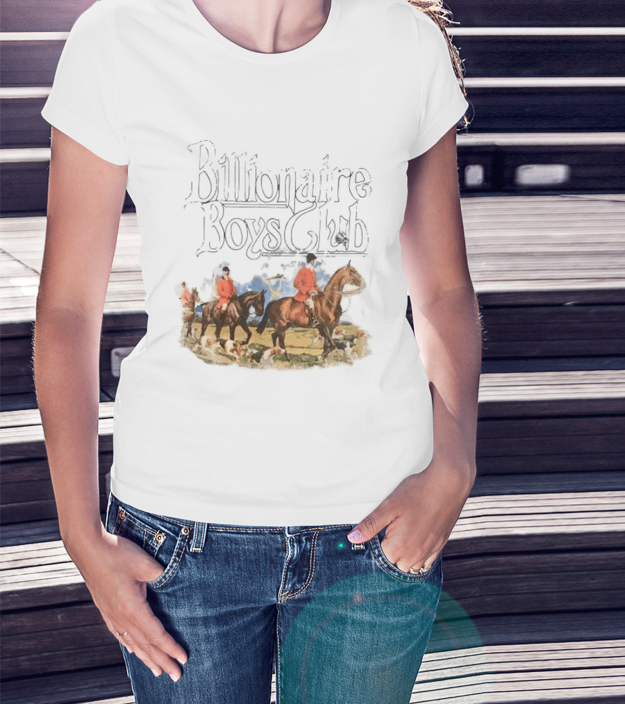 Billionaire Boys Club Equestrian Scene With Hunting Riders And Dogs T-Shirt