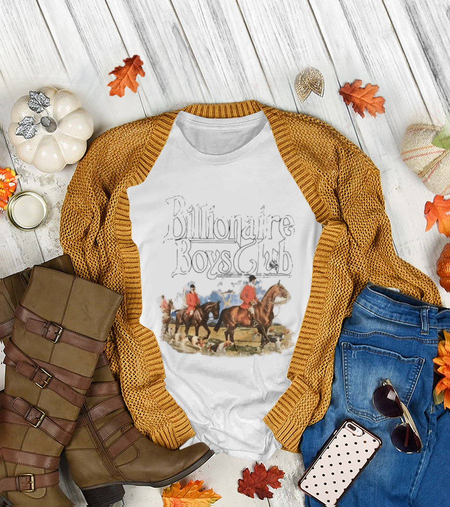 Billionaire Boys Club Equestrian Scene With Hunting Riders And Dogs T-Shirt