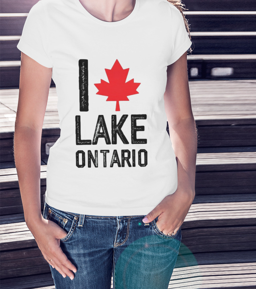 I Love Lake Ontario Maple Leaf Canada T-Shirt