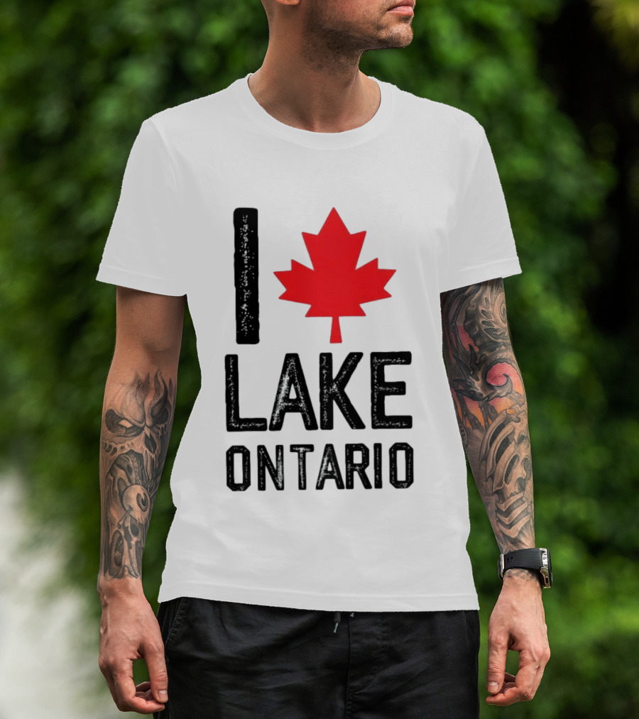 I Love Lake Ontario Maple Leaf Canada T-Shirt