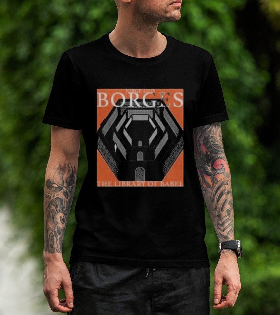 Jorge Luis Borges The Library Of Babel Enter The Night Gallery T-Shirt