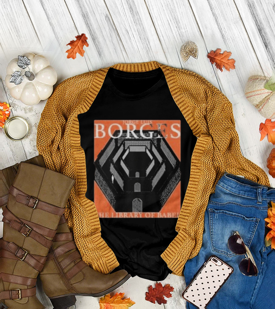 Jorge Luis Borges The Library Of Babel Enter The Night Gallery T-Shirt