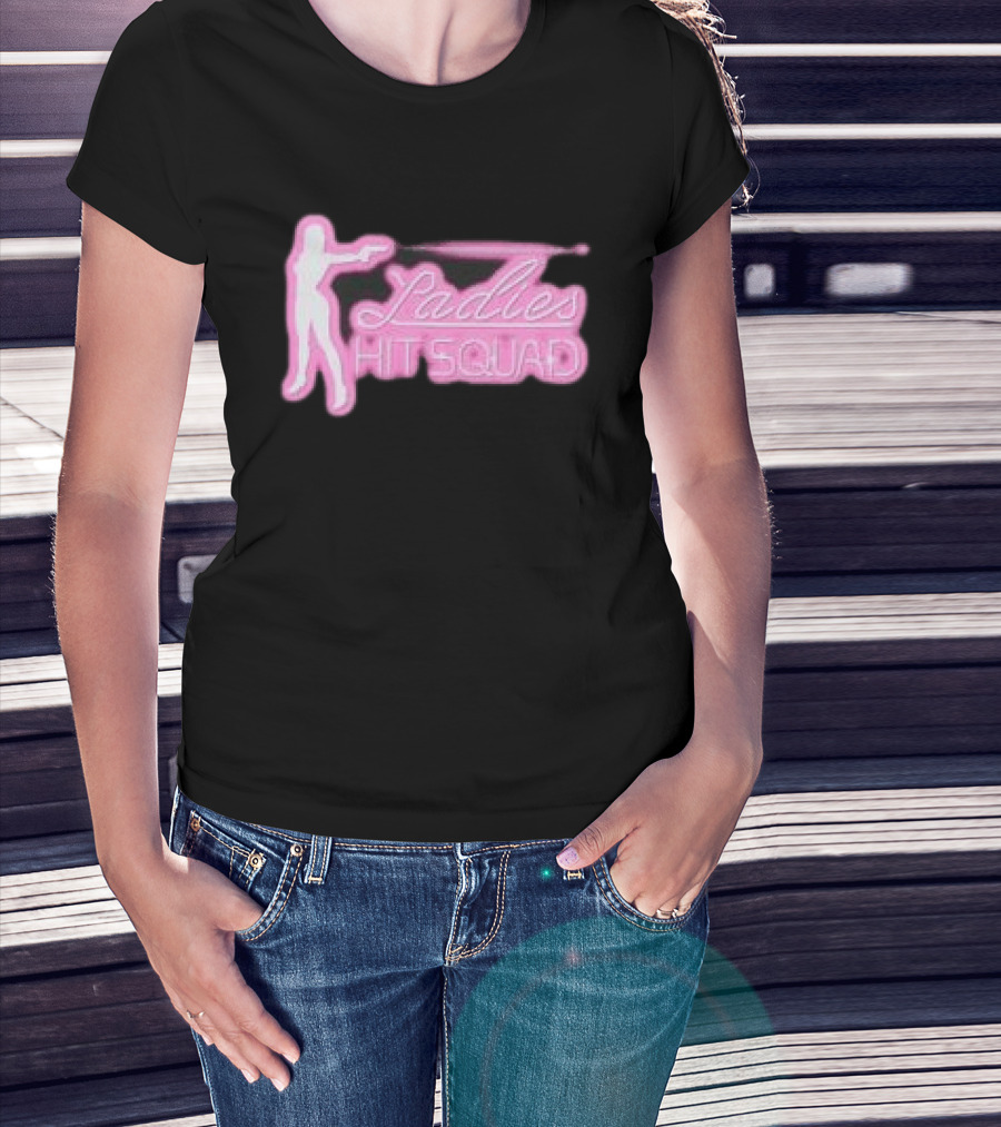 Corteiz Store Ladies Hit Squad Baby Silhouette Pink Neon T-Shirt