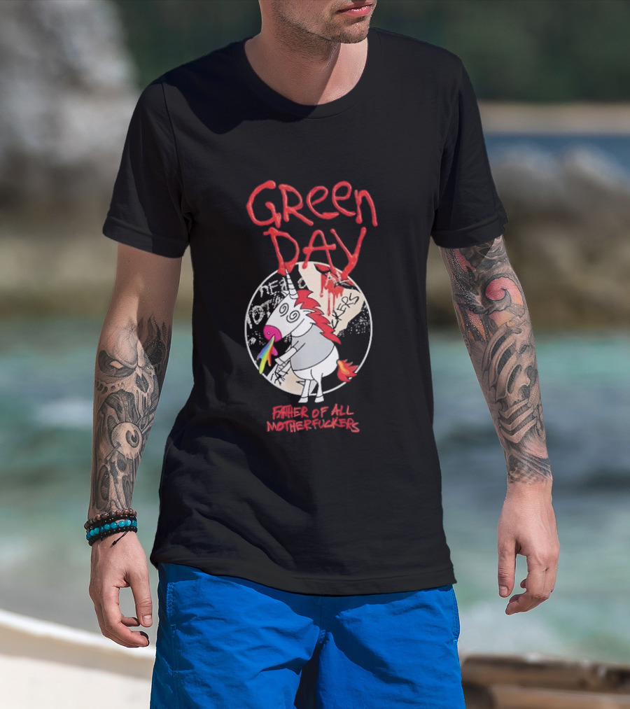 Green Day Father Of All Motherfuckers Unicorn Rainbow Cupcake T-Shirt