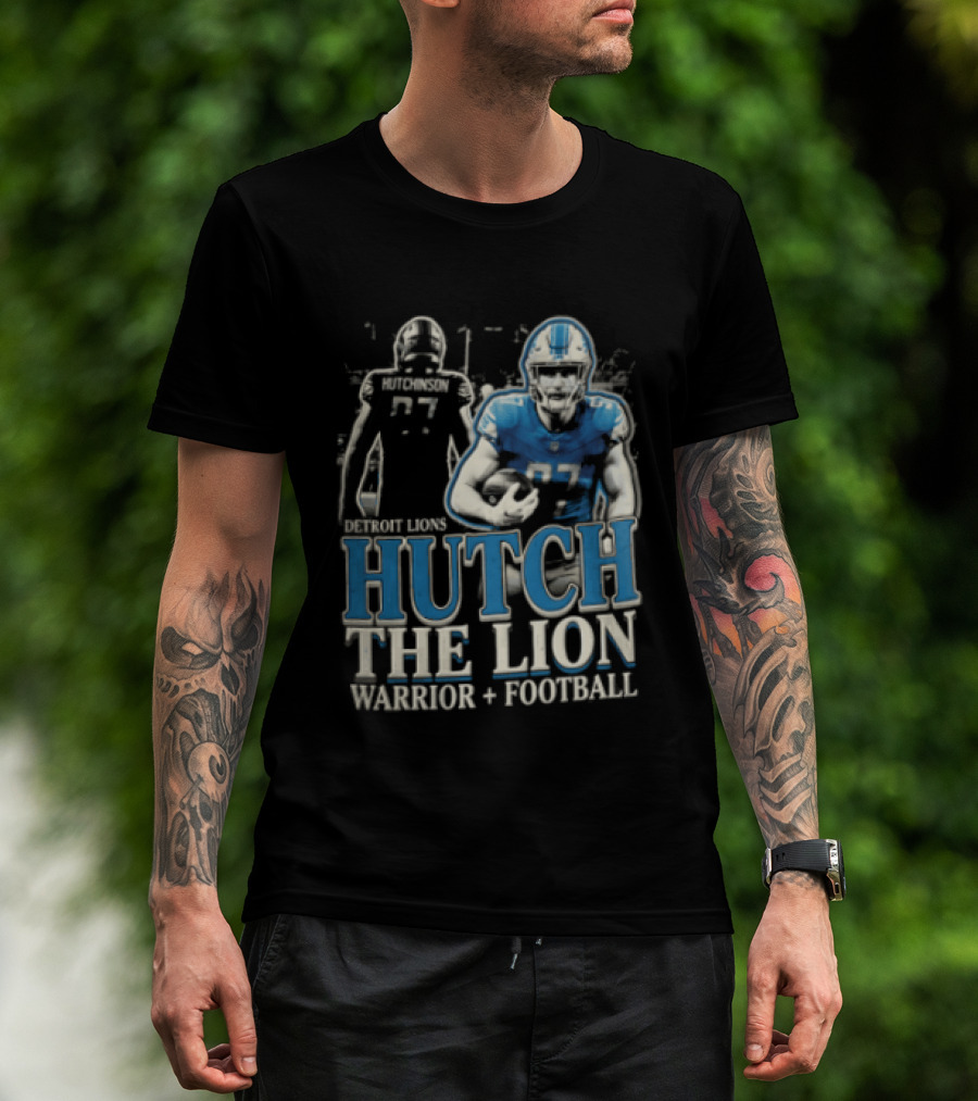 Detroit Lions Hutch The Lion Warrior Football T-Shirt