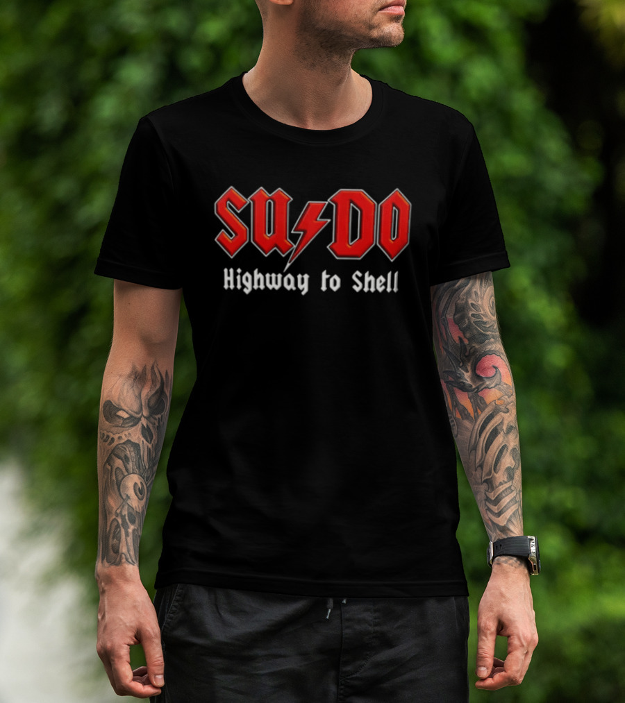 SUDO Red Lightning Bolt Highway To Shell T-Shirt