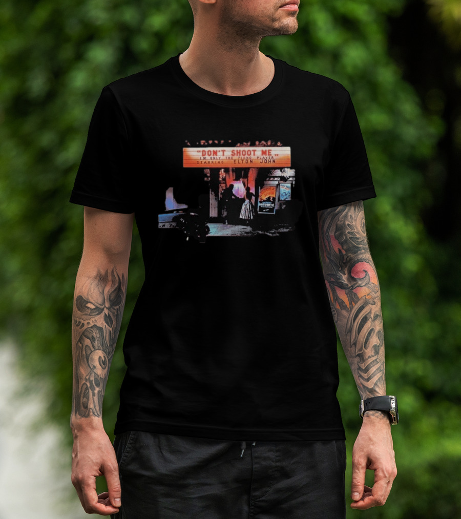 Elton John Don't Shoot Me I'm Only The Piano Player Starring Album Cover T-Shirt