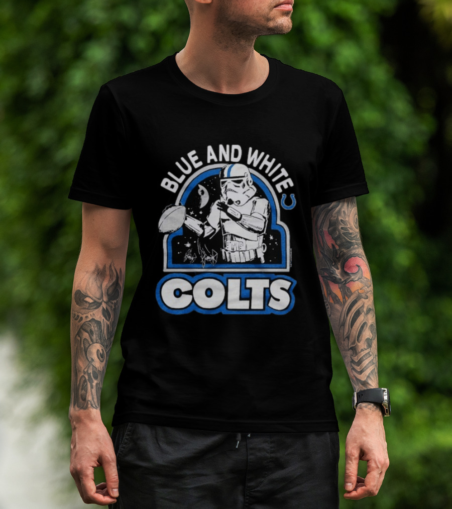 Blue And White Colts Star Wars Stormtroopers T-Shirt