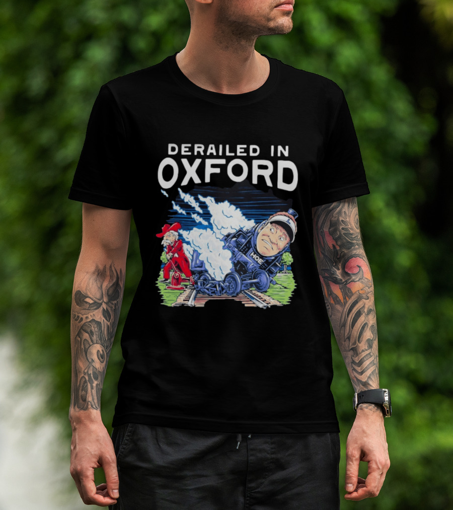 Derailed In Oxford Ole Miss Rebels Train Image T-Shirt