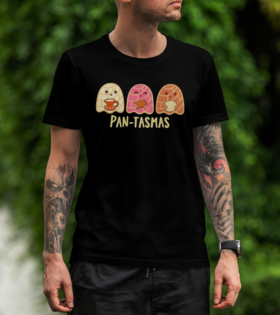 Pan Tasmas Concha Bread Cartoon Characters T-Shirt