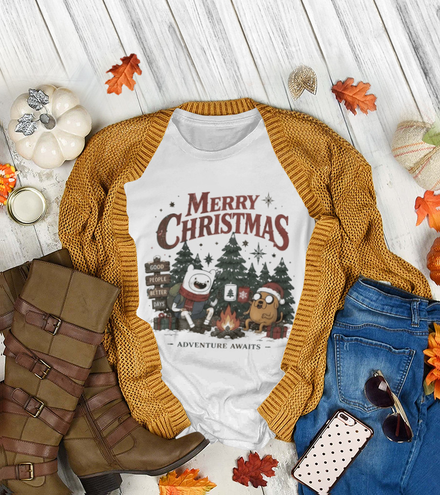 Adventure Time Merry Christmas Do People Better Adventure Awaits T-Shirt