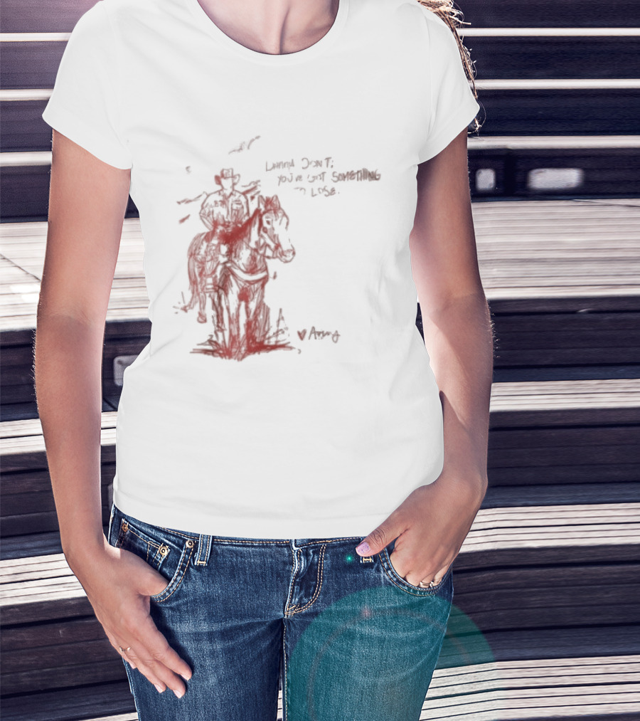 Avery Anna Danny Art Cowboy With Heart And Butterfly T-Shirt