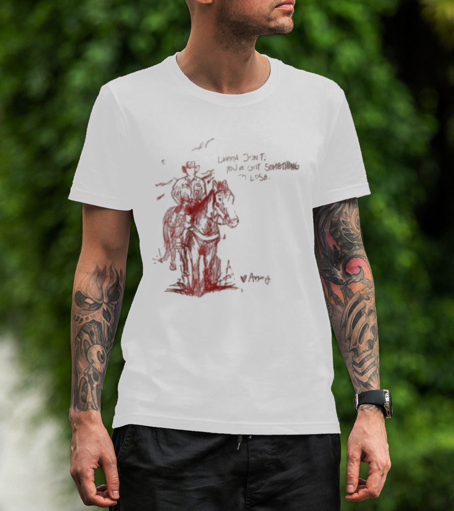 Avery Anna Danny Art Cowboy With Heart And Butterfly T-Shirt