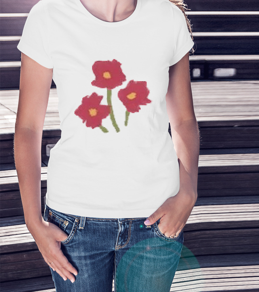 Ellie Holcomb Flowers For No Reason Red Poppies T-Shirt