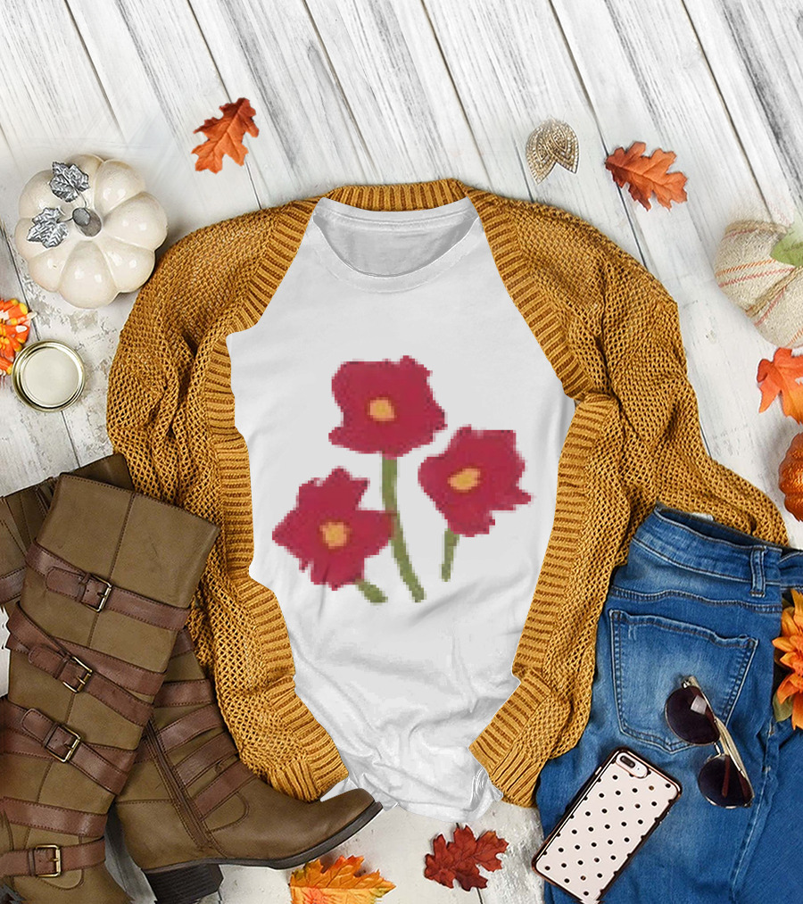 Ellie Holcomb Flowers For No Reason Red Poppies T-Shirt