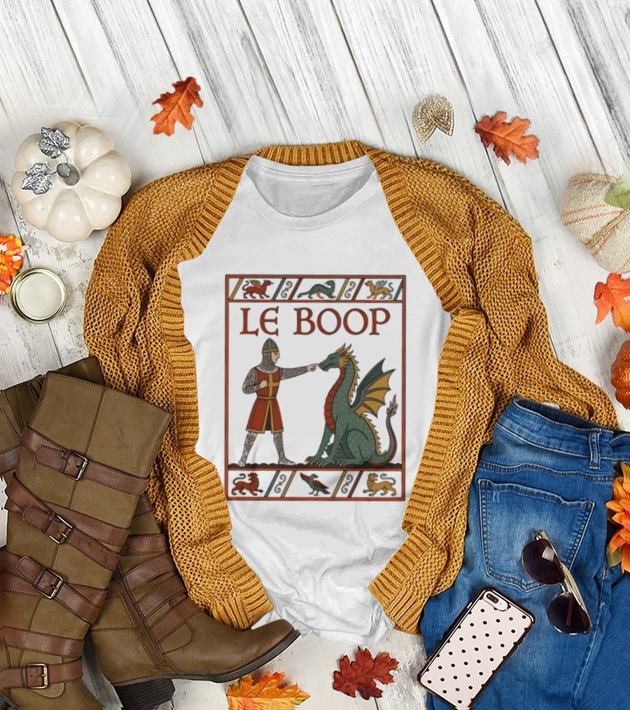 Le Boop Dragon And Knight Nostalgia Fantasy T-Shirt