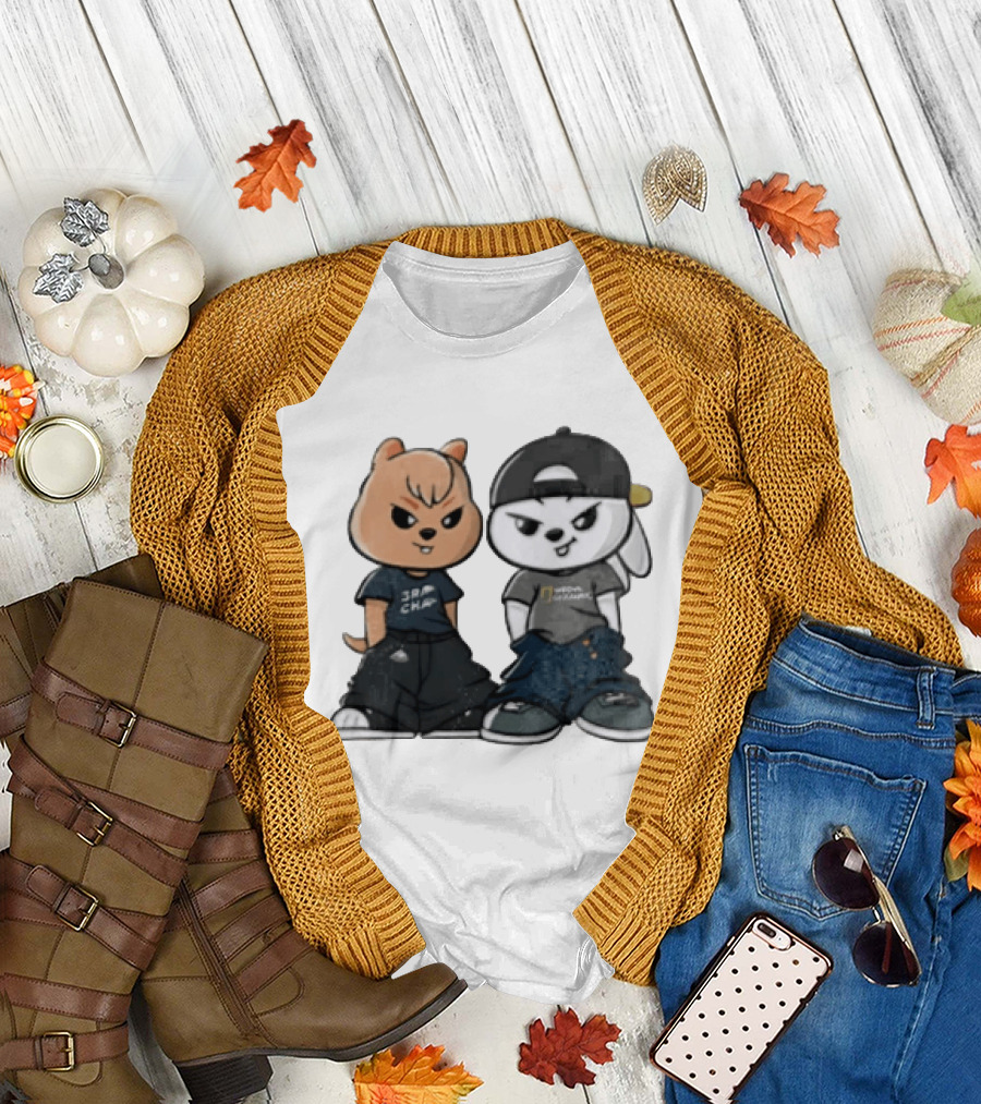 SKZOO Stray Kids Characters Han Quokka Leebit Streetwear T-Shirt