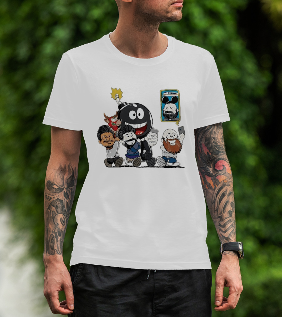 We Bought A Bomb Cartoon Characters With Deer And Giant Bomb T-Shirt