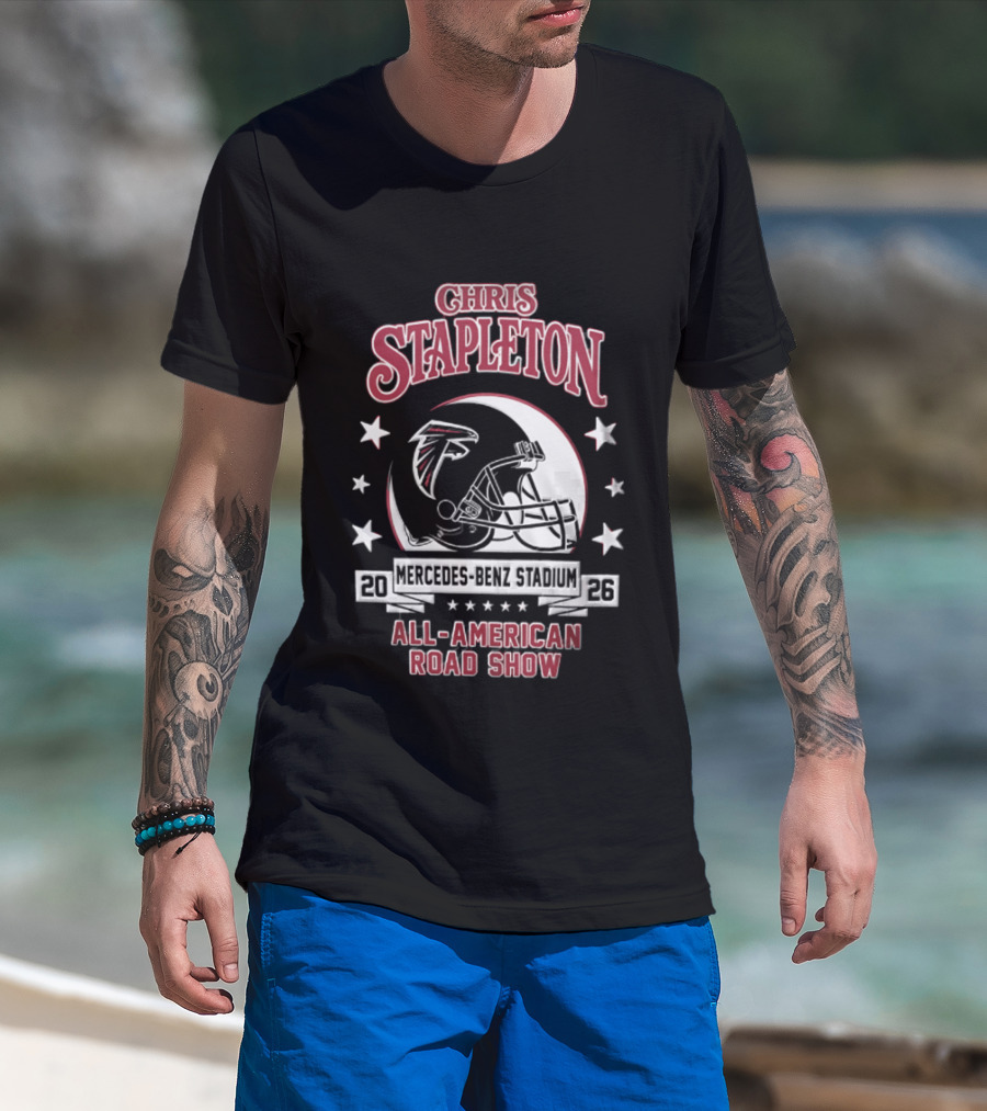 Chris Stapleton Atlanta Falcons Mercedes Benz Stadium 2026 All American Road Show T-Shirt