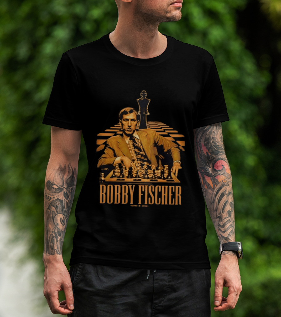 Bobby Fischer Chess Grandmaster Iconic Pose T-Shirt
