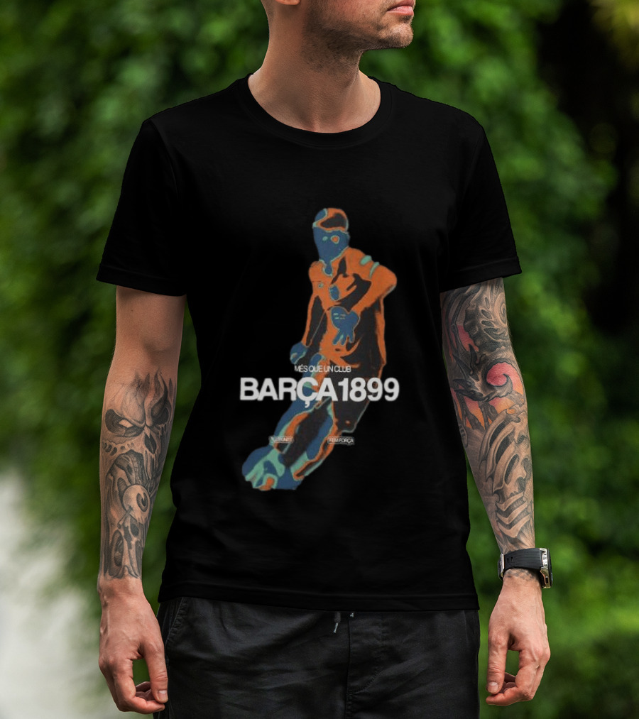 BARÇA 1899 Més Que Un Club Vibrant Black Pulse Player FCBarcelona T-Shirt
