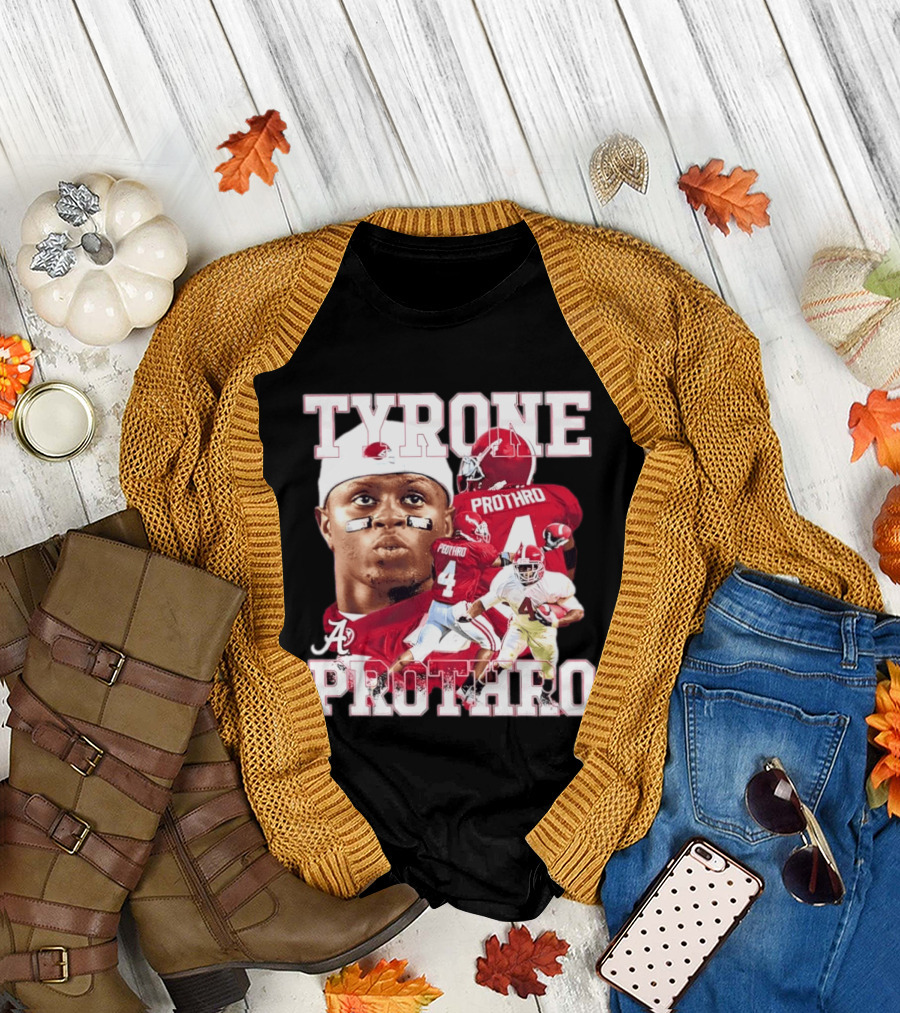 Football Alumni Alabama Crimson Tide Tyrone Prothro Player Collage Athletics T-Shirt