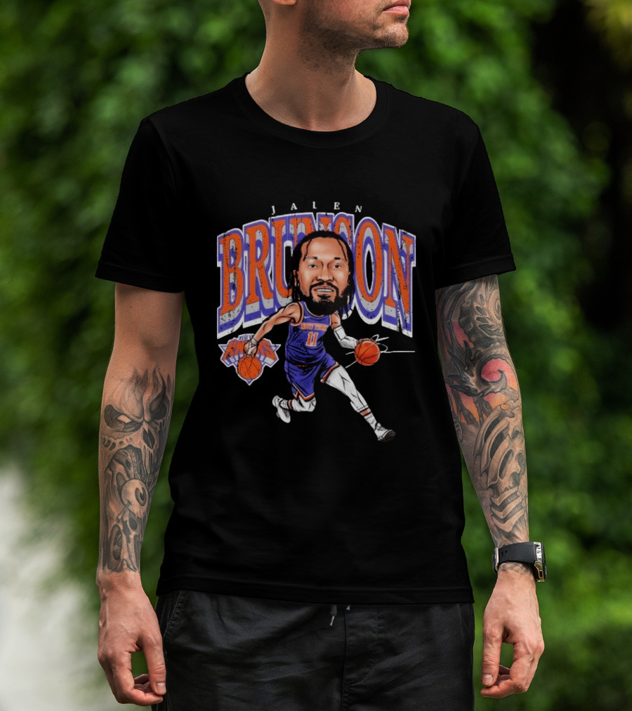 Jalen Brunson 11 New York Knicks Basketball Cartoon T-Shirt