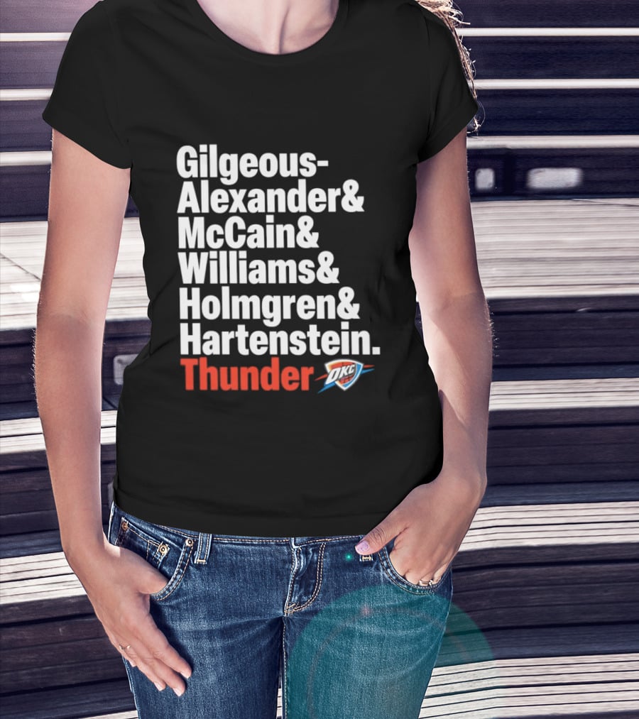 Oklahoma City Thunder 2026 Gilgeous Alexander McCain Williams Holmgren Hartenstein T-Shirt