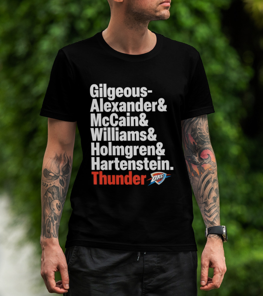 Oklahoma City Thunder 2026 Gilgeous Alexander McCain Williams Holmgren Hartenstein T-Shirt