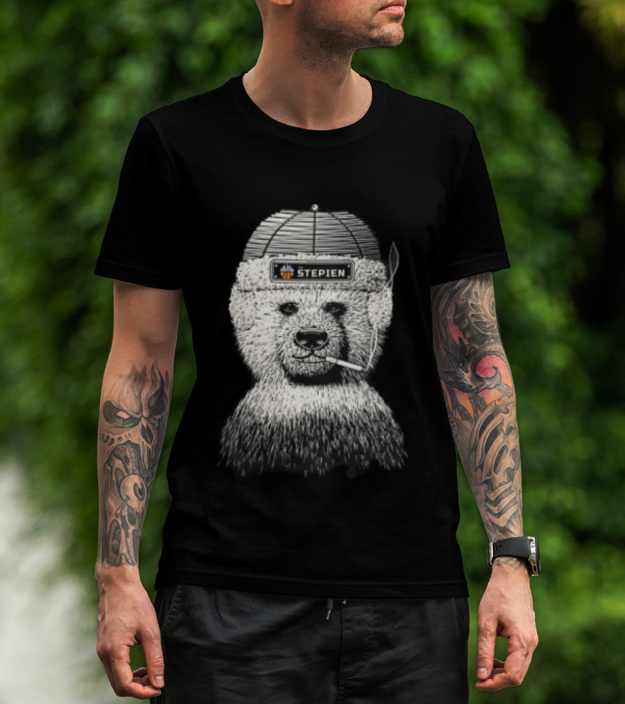 The Stepien Bear Wear Hat Smoking Cigarette T-Shirt