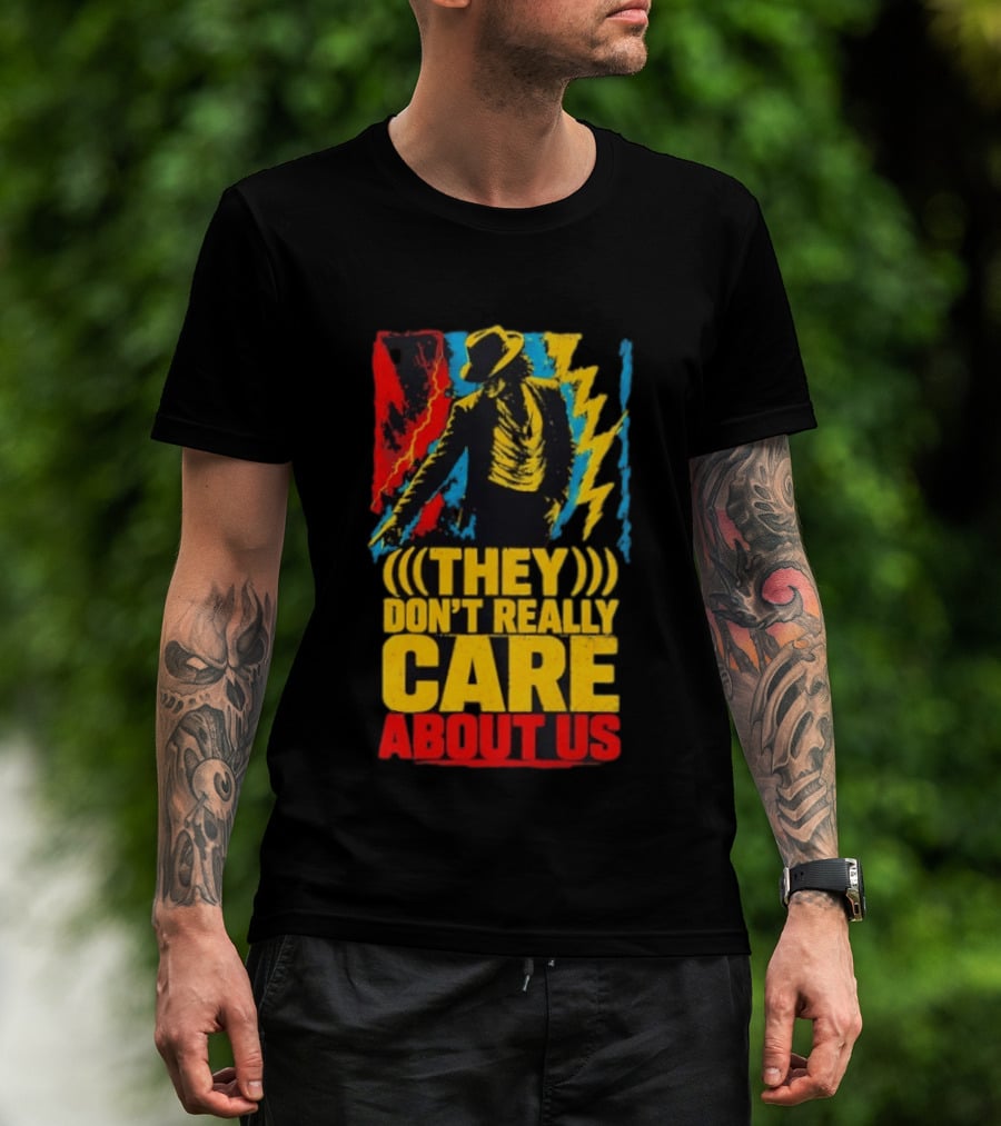 They Don't Really Care About Us Michael Jackson Iconic Pose Lightning T-Shirt